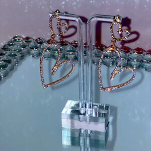 Double hearted earrings